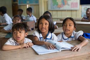 Des enfants de Pour un Sourire d'Enfant en classe Des enfants de Pour un Sourire d'Enfant en classe